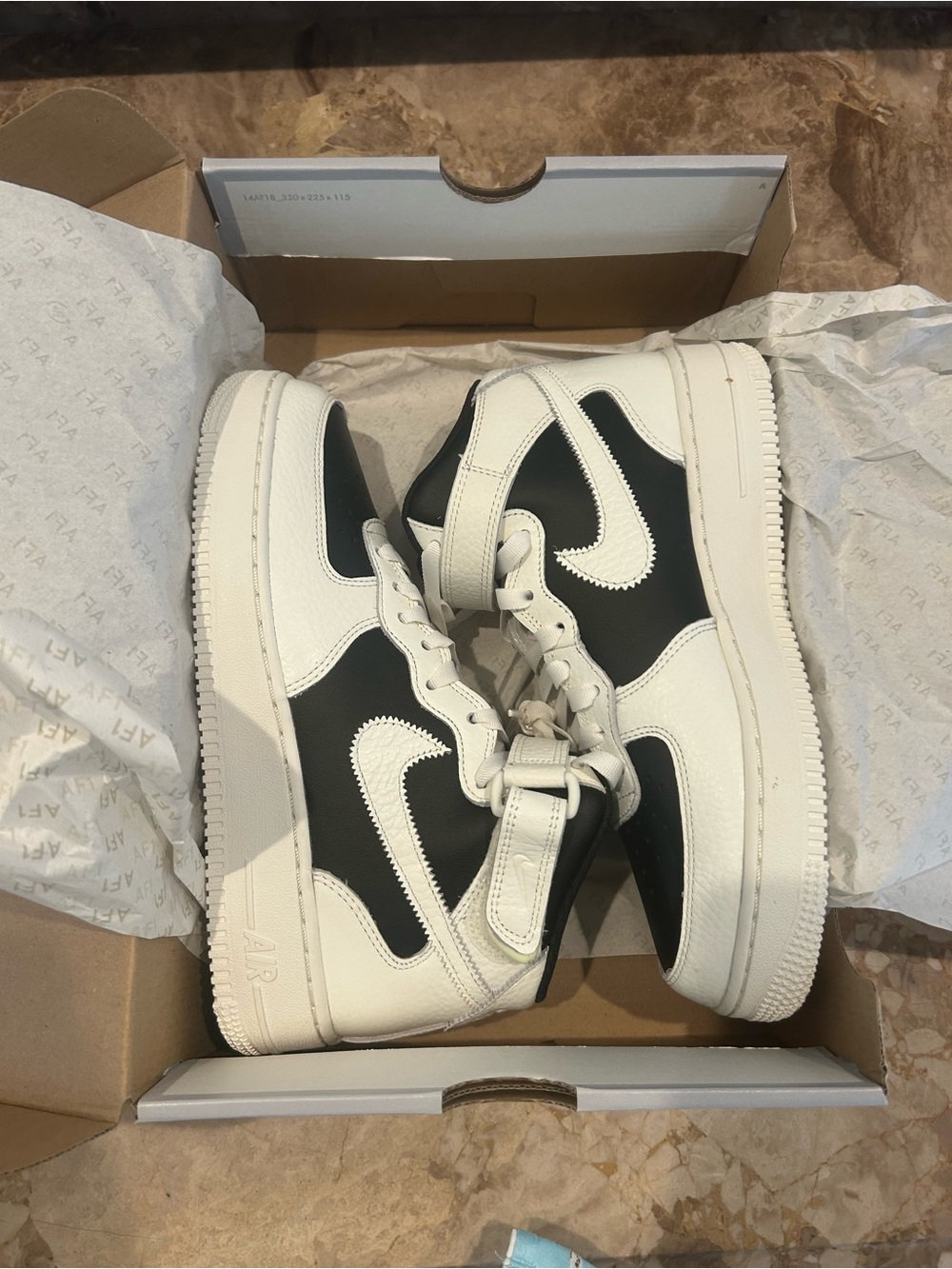 BNIB Nike Two-Tone Black and White Mid-Top Sneakers